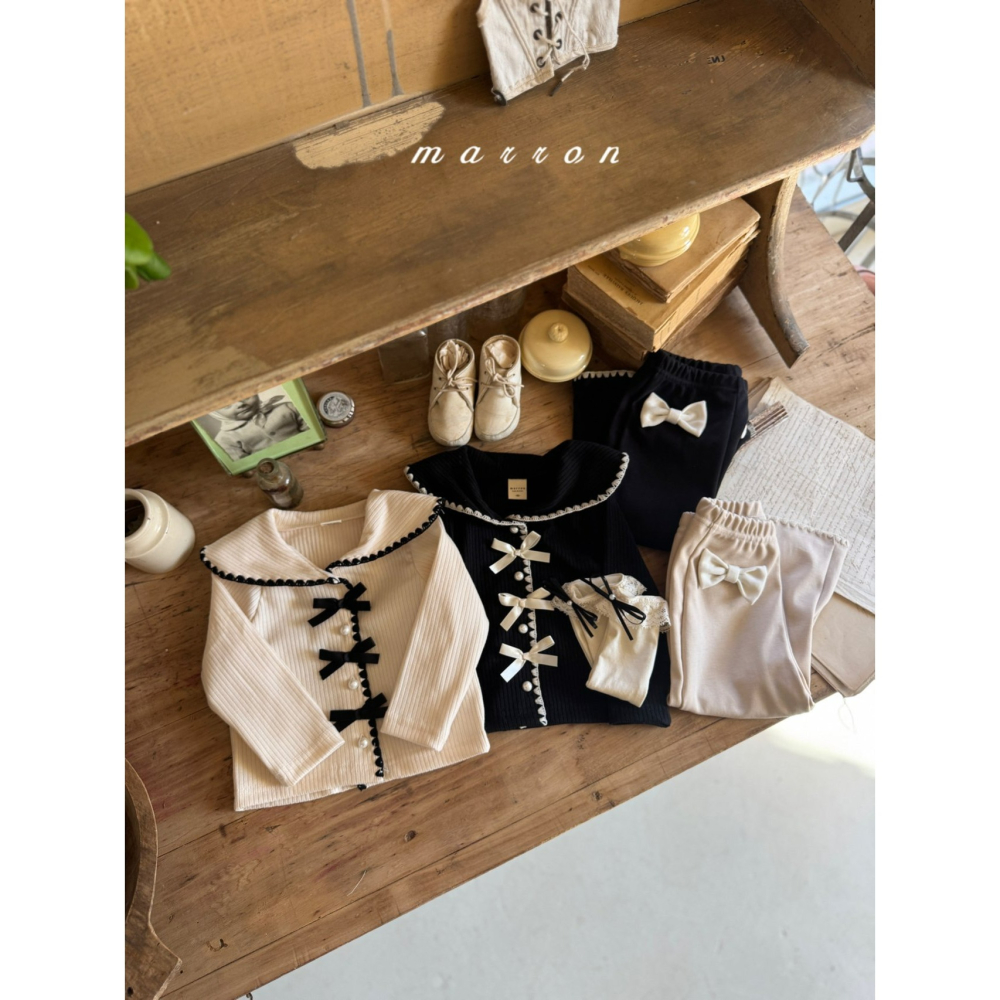 Marron 開襟衫 마론 세라리본가디건-細節圖7