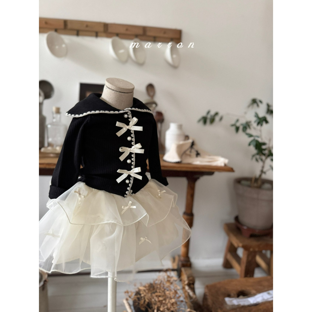 Marron 開襟衫 마론 세라리본가디건-細節圖8