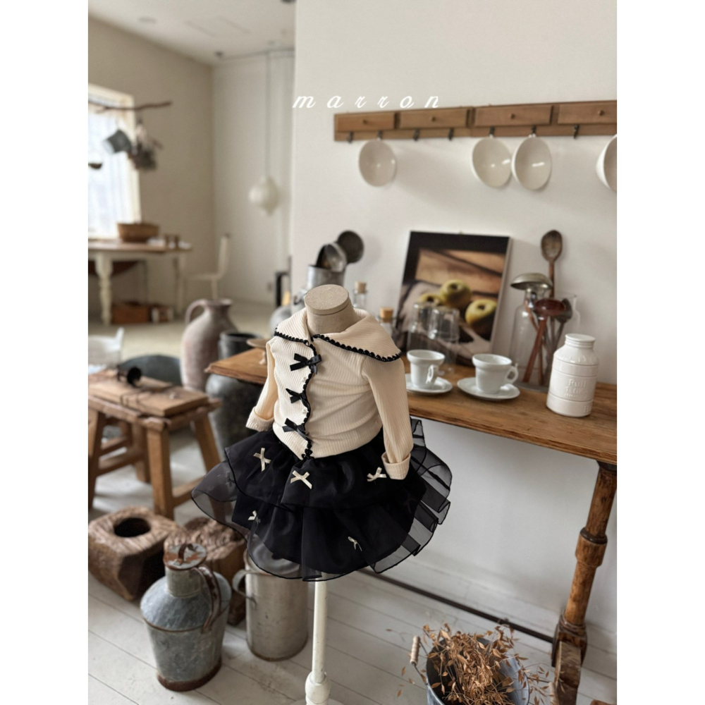 Marron 開襟衫 마론 세라리본가디건-細節圖9