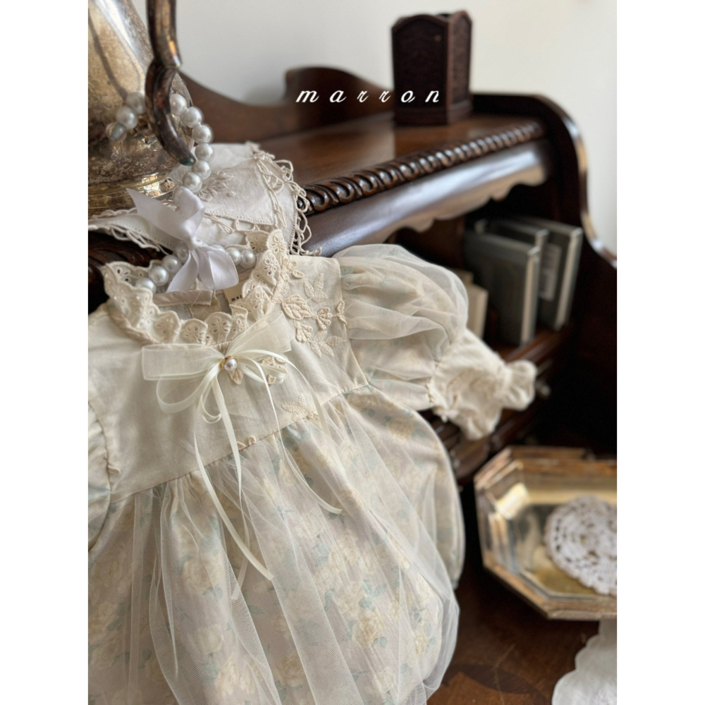 Marron 別針 마론 진주리본브로치-細節圖7