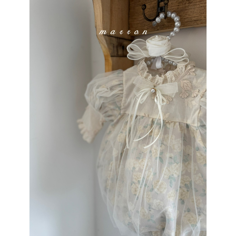 Marron 別針 마론 진주리본브로치-細節圖9