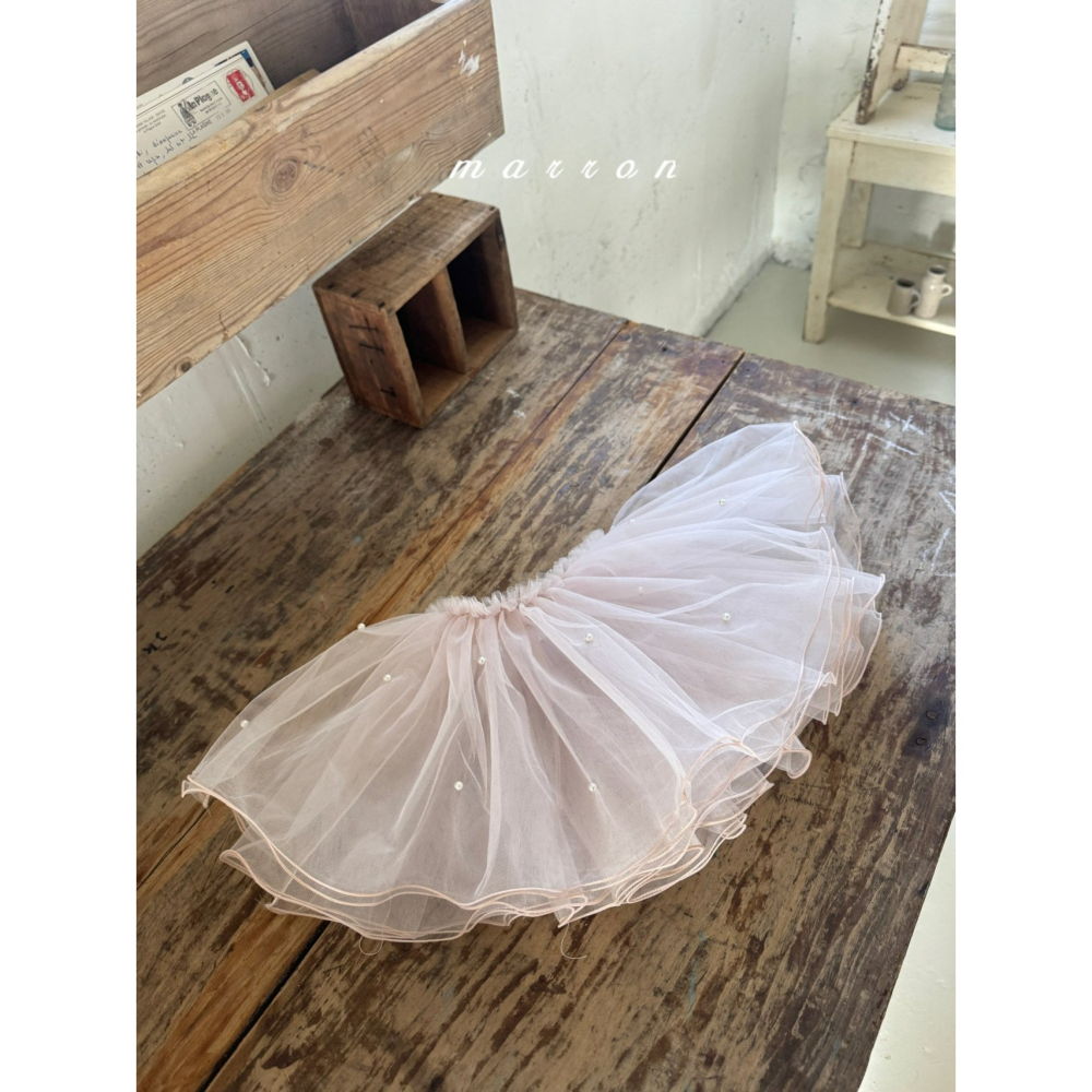 Marron 裙子 마론 진주스커트-細節圖3