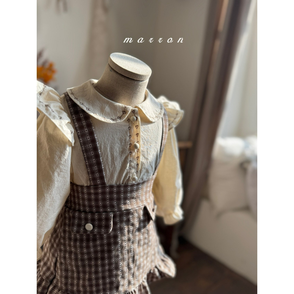 Marron 上衣 마론 하트블라우스-細節圖7