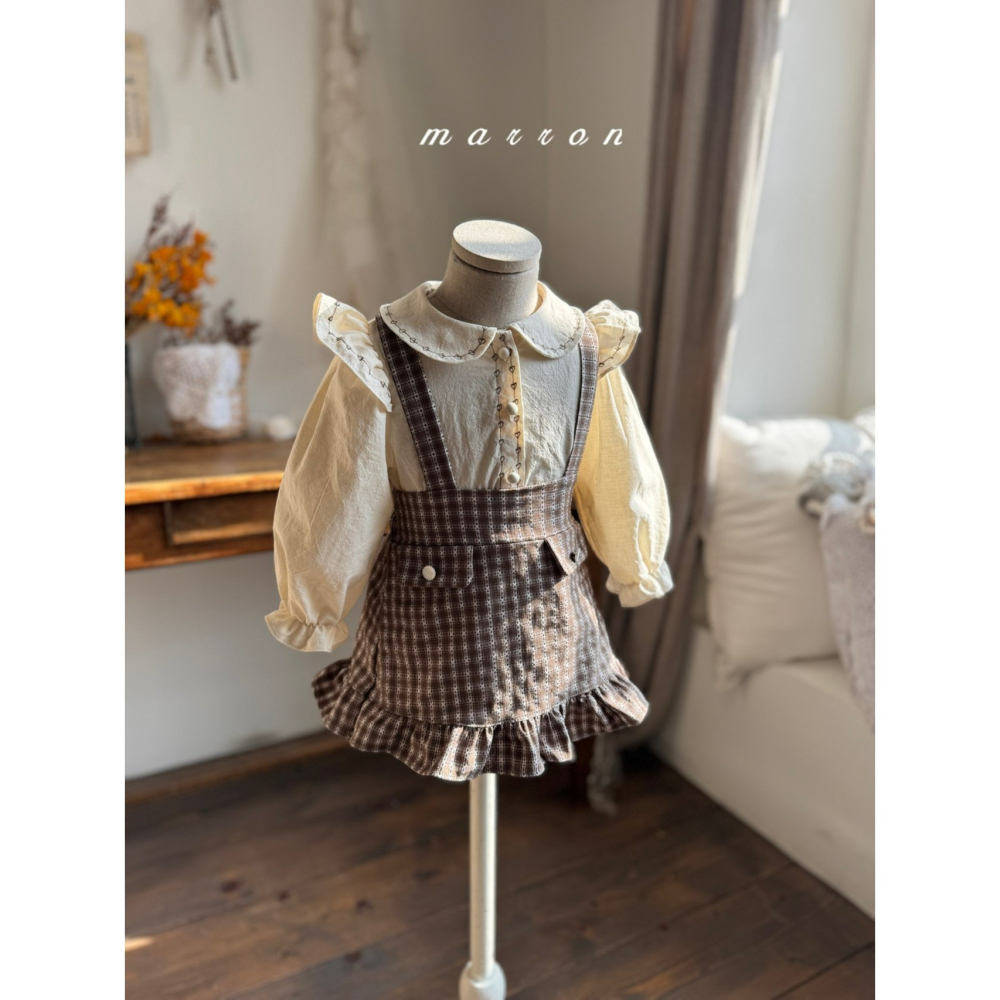 Marron 上衣 마론 하트블라우스-細節圖8