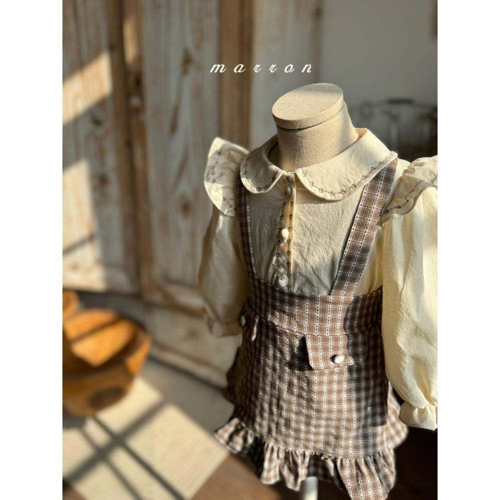 Marron 上衣 마론 하트블라우스-細節圖9