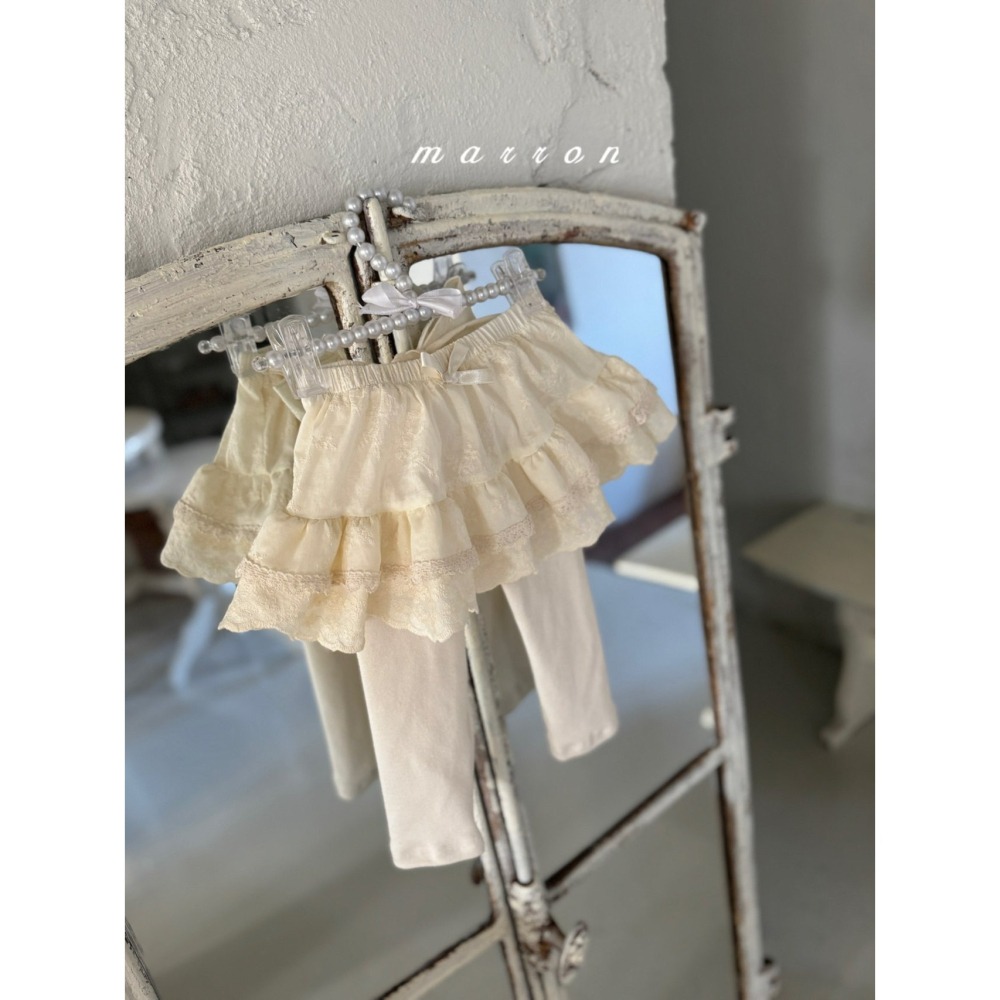 Marron 褲裙 마론 레이스튜튜치랭스-細節圖2