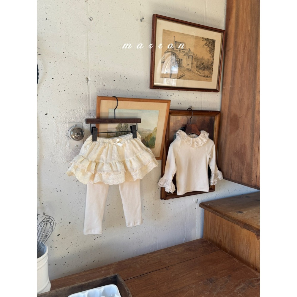 Marron 褲裙 마론 레이스튜튜치랭스-細節圖3