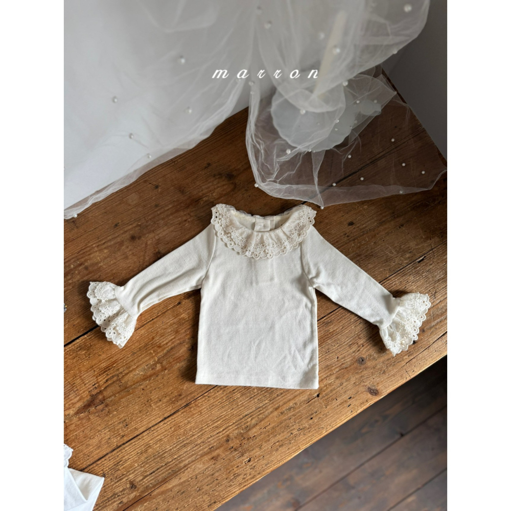 Marron 上衣 마론 레이스티셔츠-細節圖2