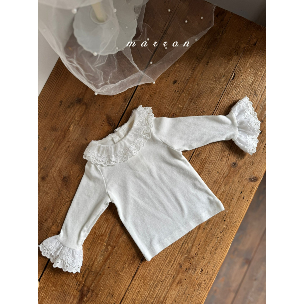 Marron 上衣 마론 레이스티셔츠-細節圖3