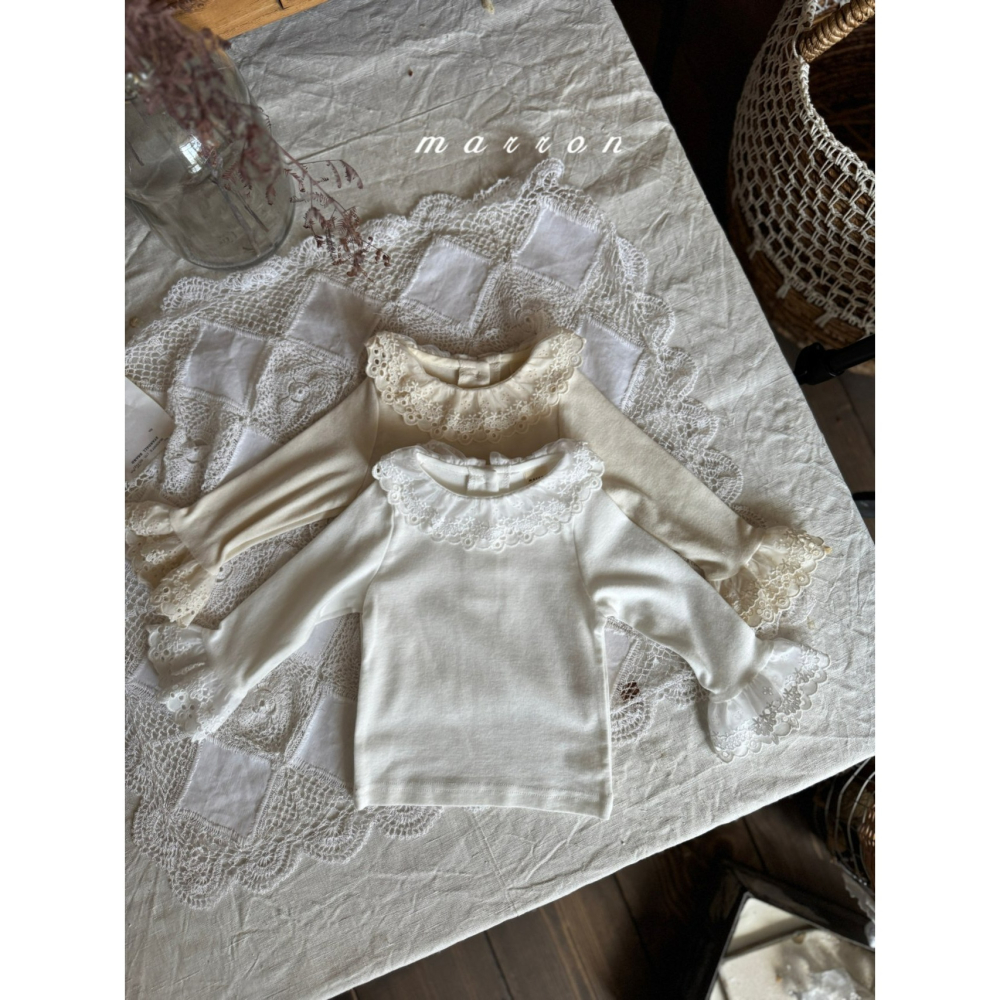 Marron 上衣 마론 레이스티셔츠-細節圖4