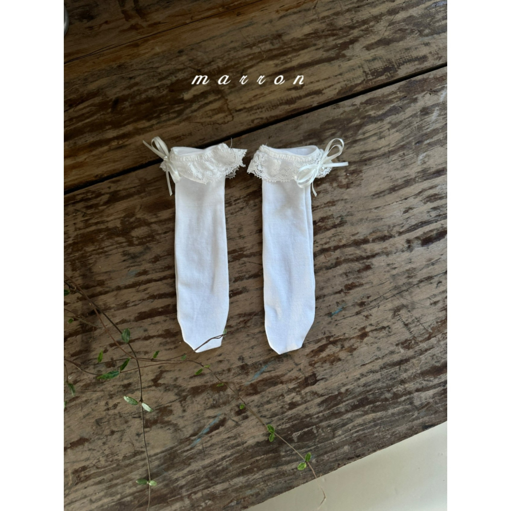 Marron 襪子 마론 리본양말-細節圖4