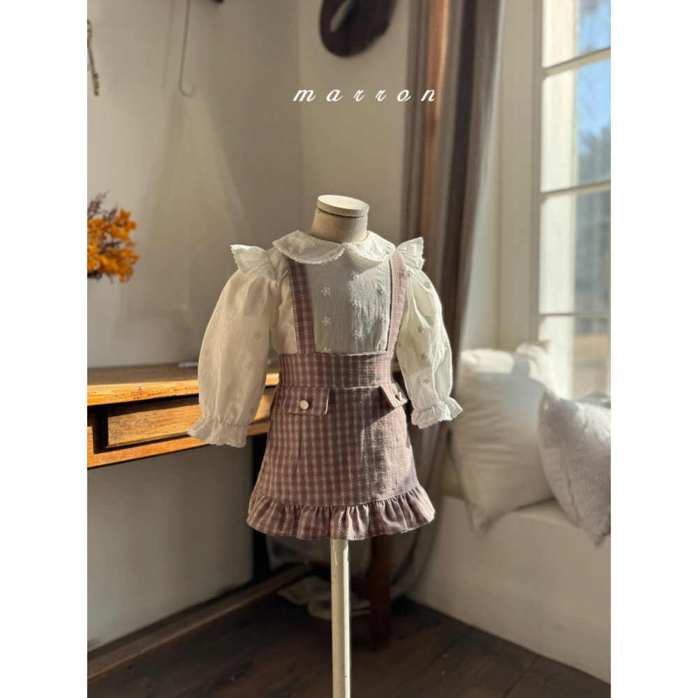 Marron 上衣 마론 별블라우스-細節圖5