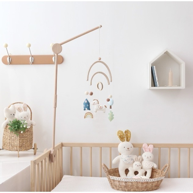 韓國 馬年寶寶木質床鈴 手作DIY 純棉半成品材料包 輕鬆簡單-細節圖9