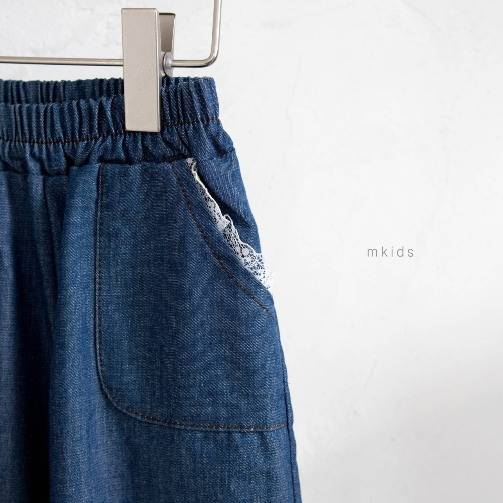 Mkids 褲子 엠키즈 로제데님팬츠-細節圖2
