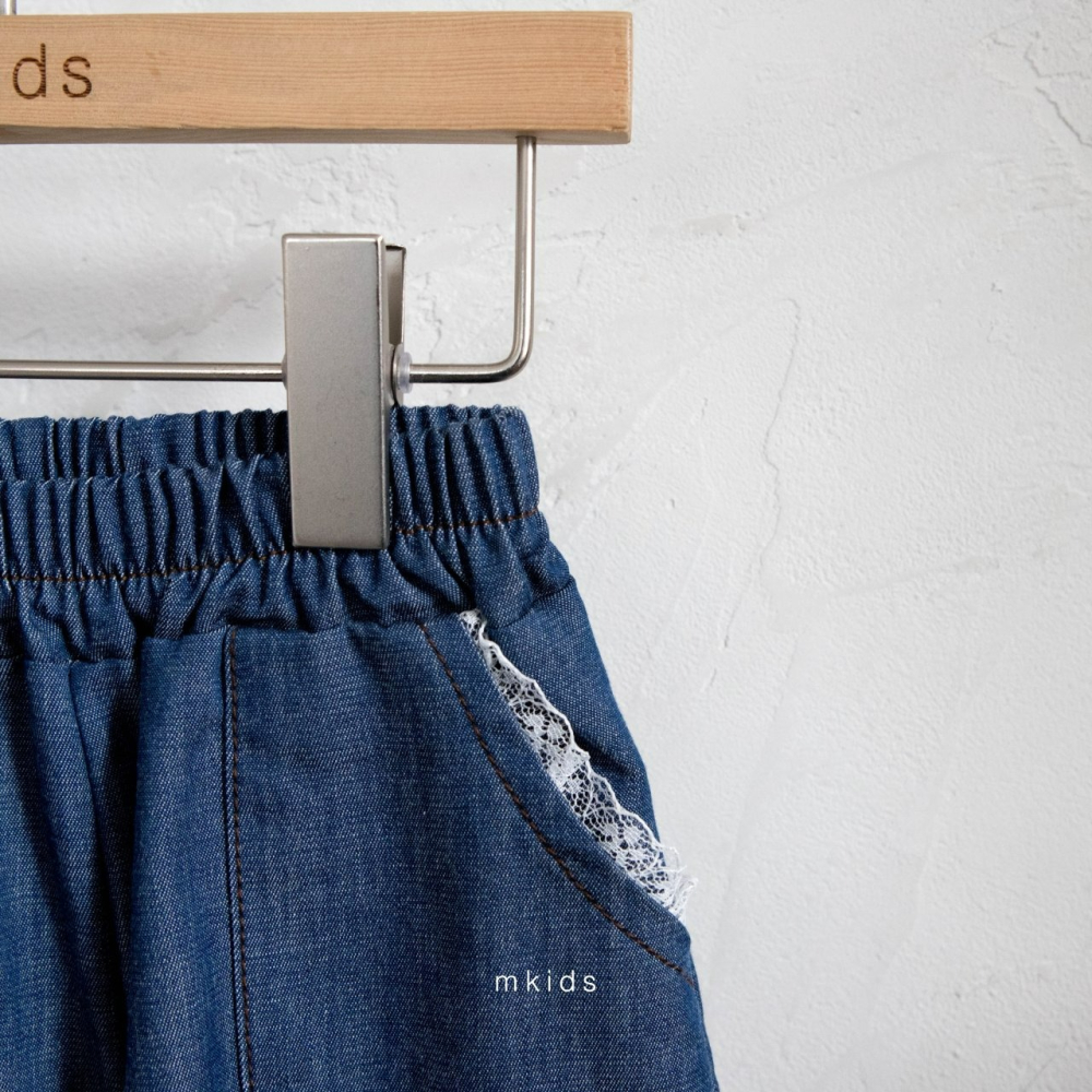 Mkids 褲子 엠키즈 로제데님팬츠-細節圖3