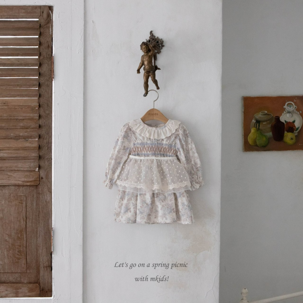 Mkids 洋裝 엠키즈 모카스모킹원피스-細節圖4