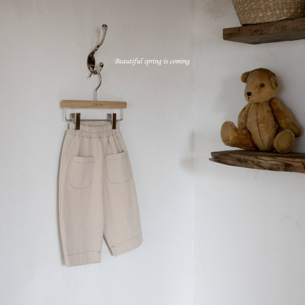 Mkids 褲子 엠키즈 빈센트팬츠(단색)-細節圖2