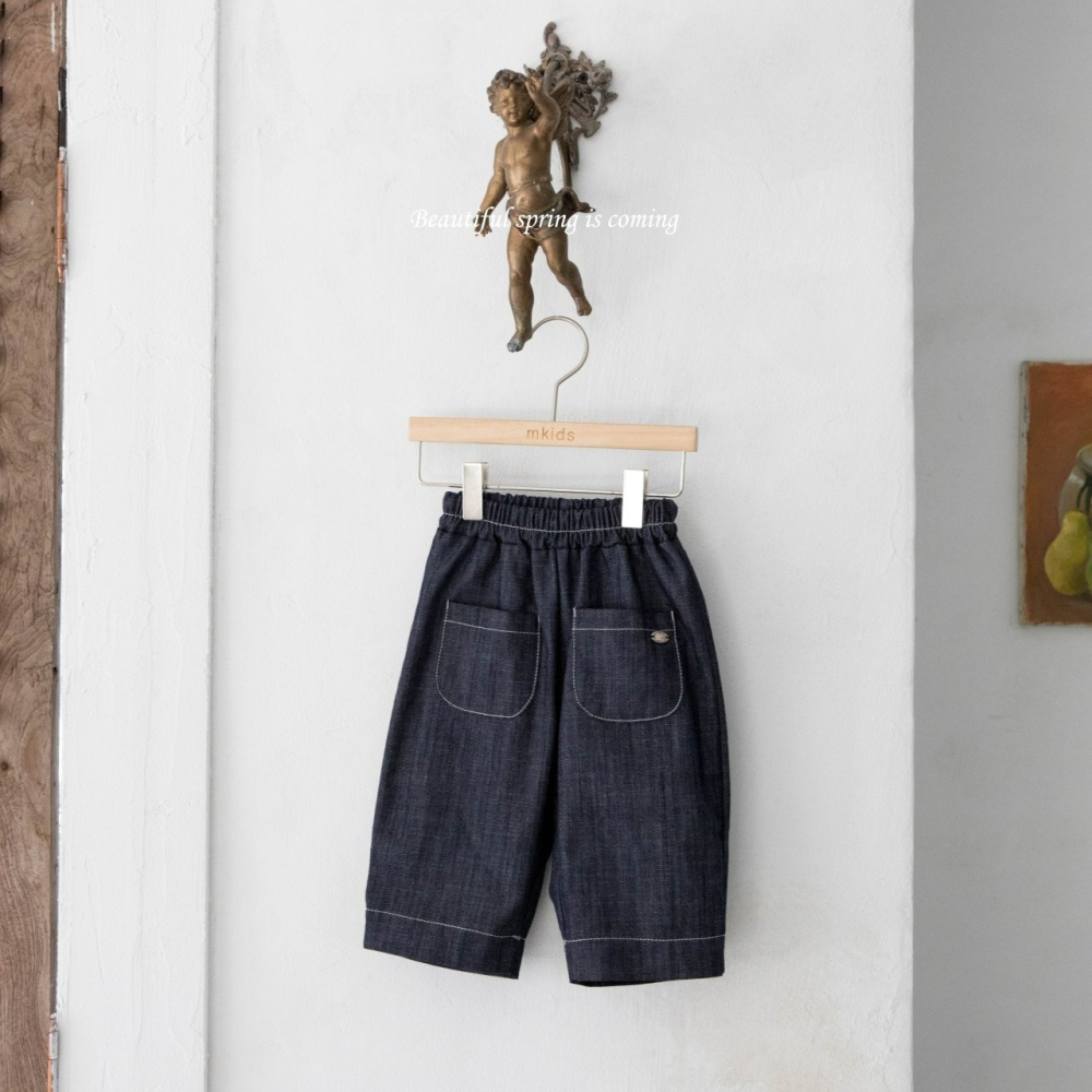 Mkids 褲子 엠키즈 빈센트팬츠(청)-細節圖2