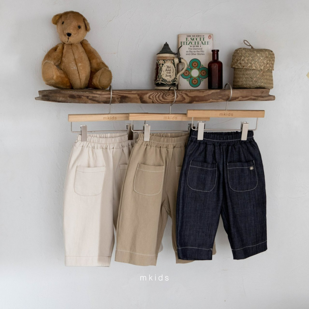 Mkids 褲子 엠키즈 빈센트팬츠(청)-細節圖5