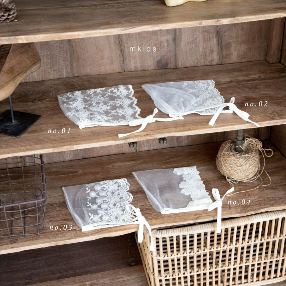 Mkids 帽子 엠키즈 쇼콜라레이스보넷-細節圖6