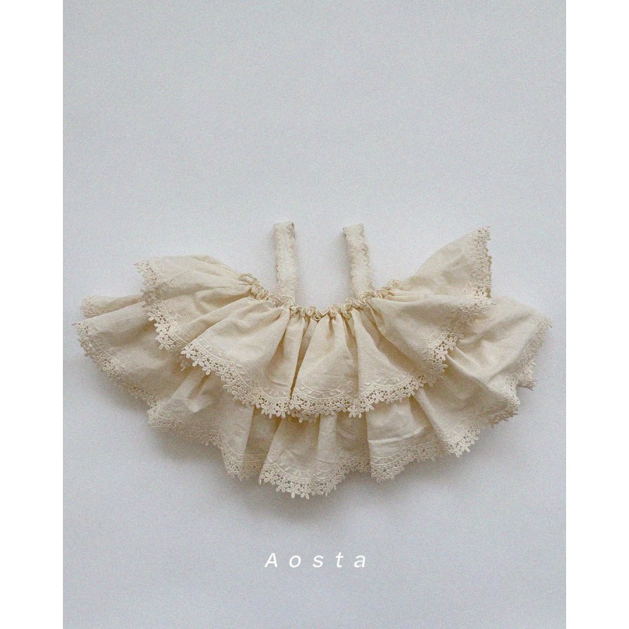 Aosta 上衣 아오스타 레이스캉캉블라우스-細節圖2