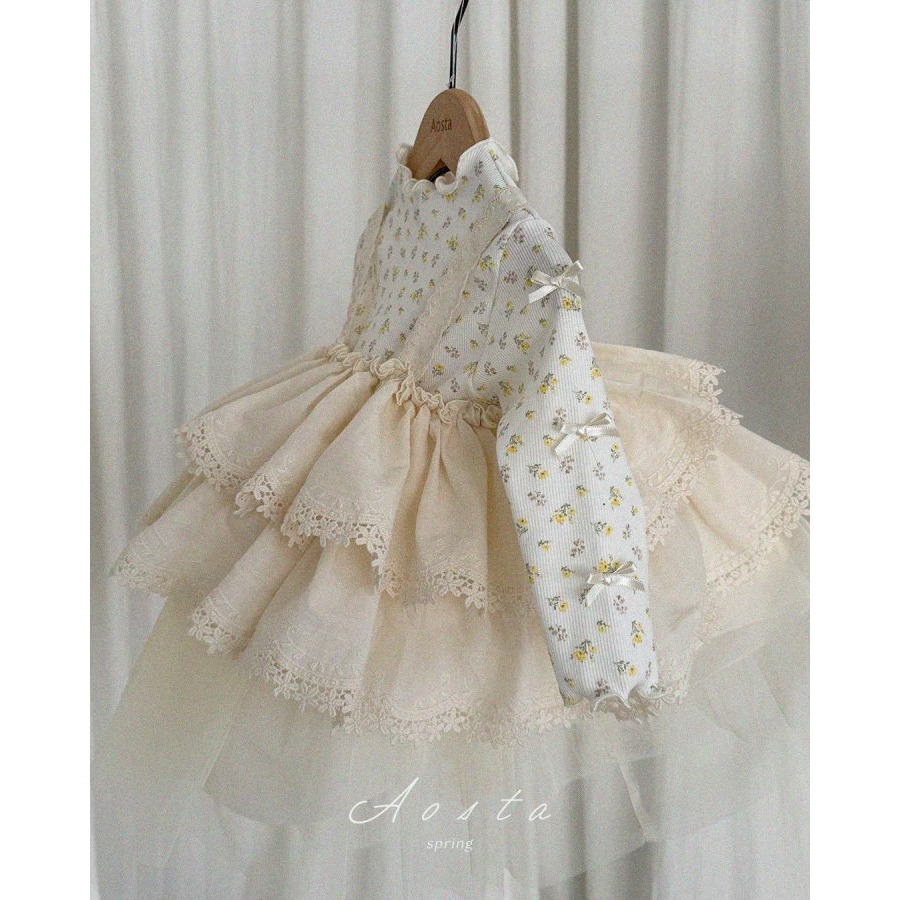 Aosta 上衣 아오스타 레이스캉캉블라우스-細節圖5