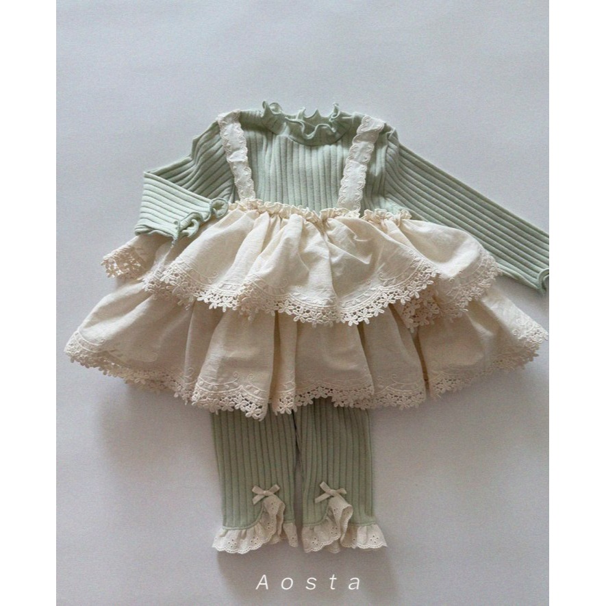 Aosta 上衣 아오스타 레이스캉캉블라우스-細節圖10