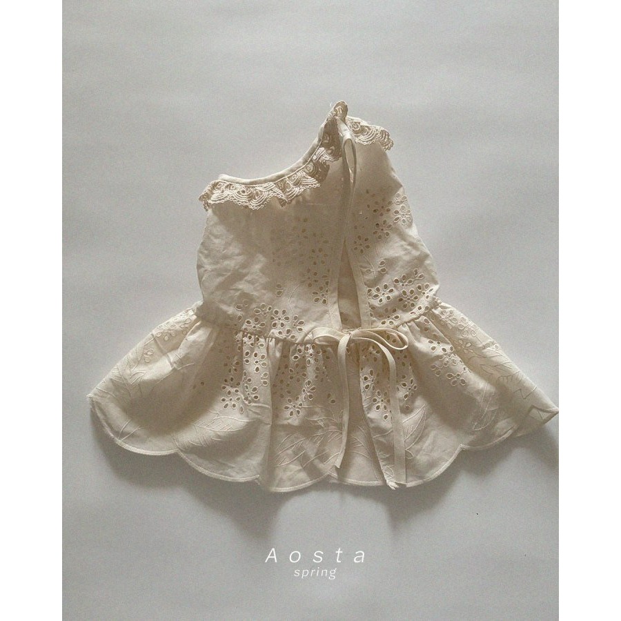 Aosta 上衣 아오스타 레이스코튼블라우스-細節圖2