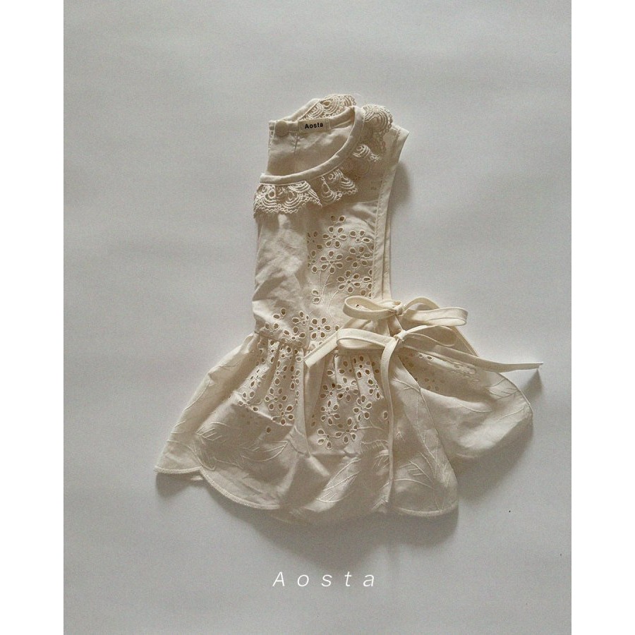 Aosta 上衣 아오스타 레이스코튼블라우스-細節圖3