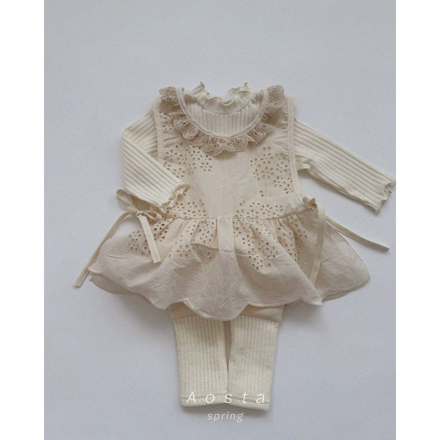 Aosta 上衣 아오스타 레이스코튼블라우스-細節圖7