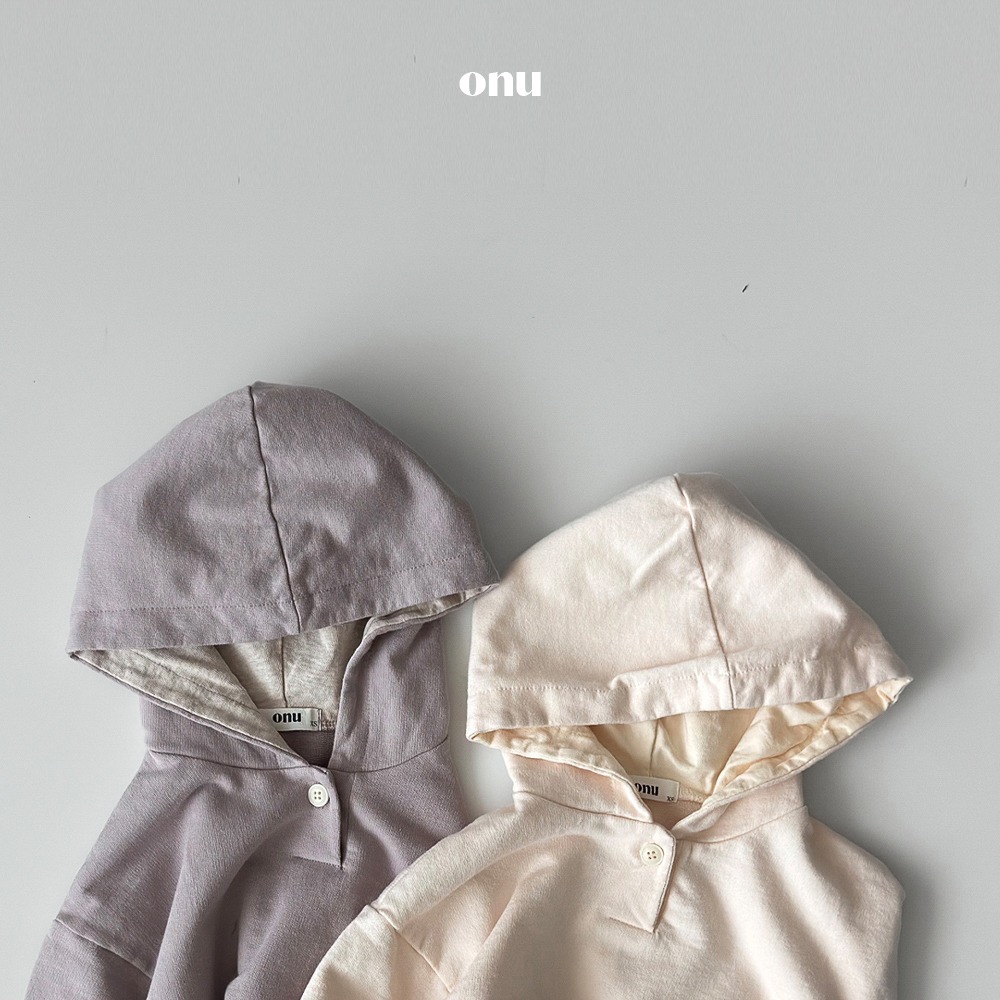 Onu 上衣 오누 주머니후드맨투맨-細節圖2