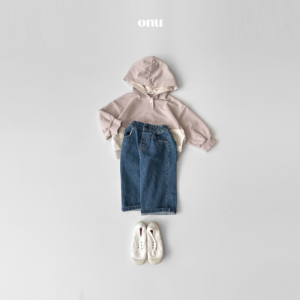 Onu 上衣 오누 주머니후드맨투맨-細節圖3