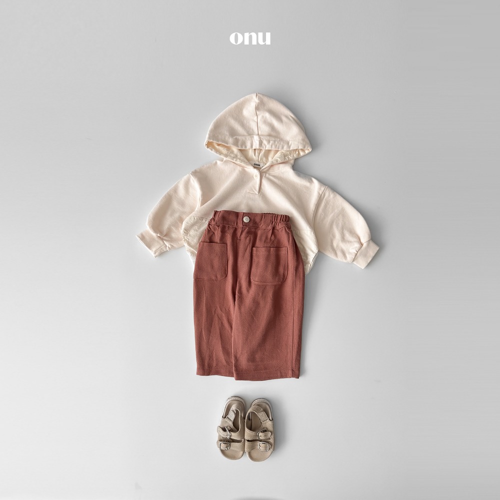 Onu 上衣 오누 주머니후드맨투맨-細節圖4