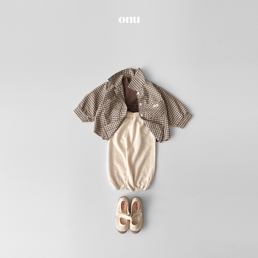 Onu 上衣 오누 체크셔츠-細節圖5