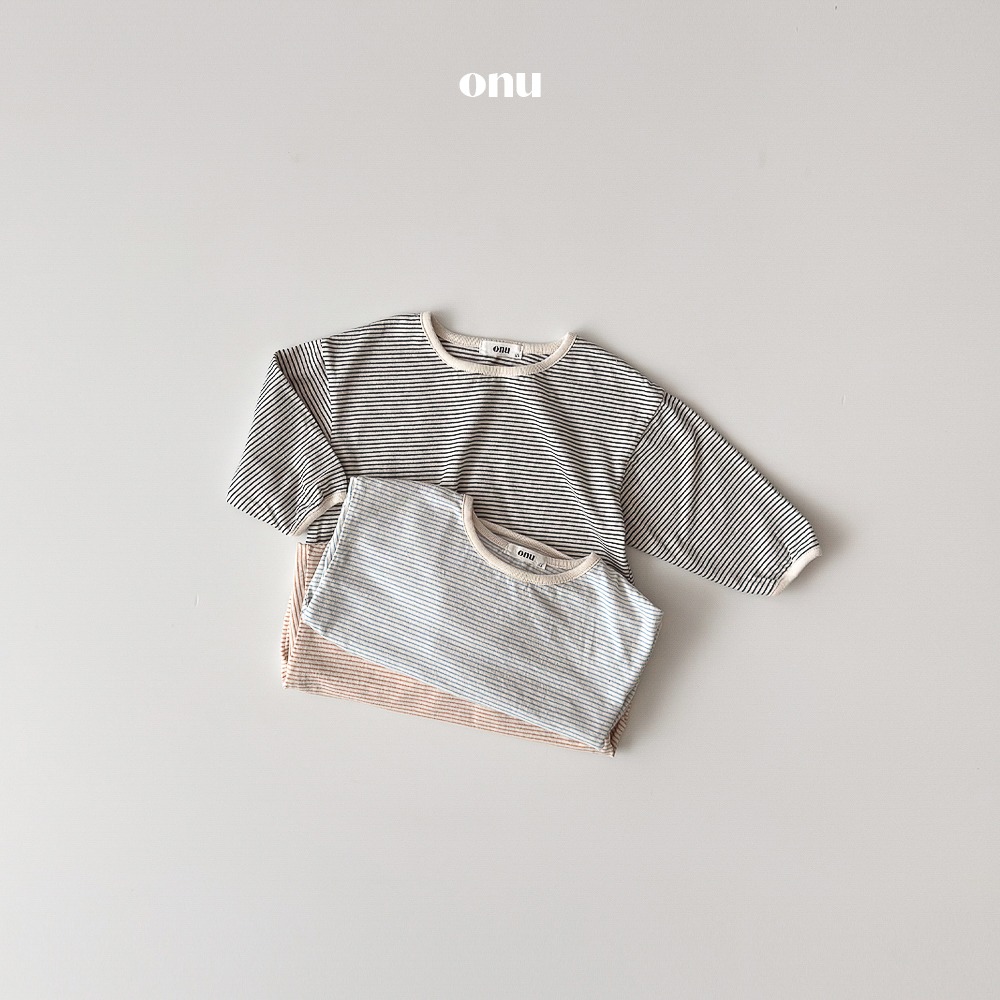Onu 上衣 오누 ST배색랍빠티-細節圖2