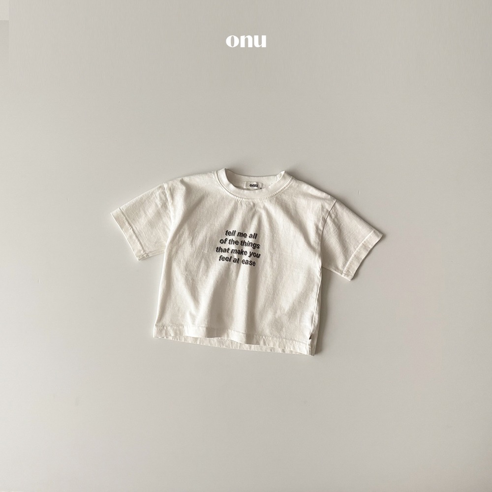 Onu 上衣 오누 레터링반팔티-細節圖2