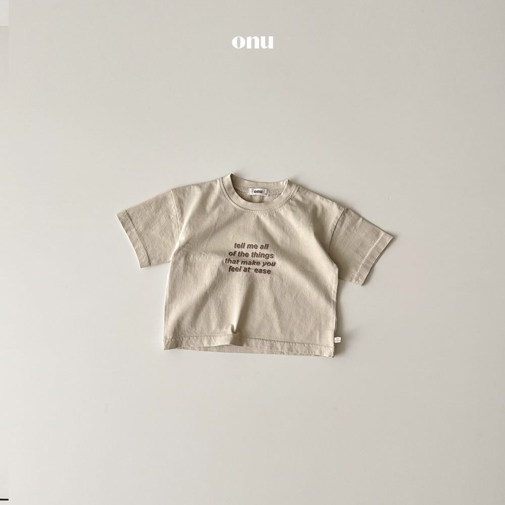 Onu 上衣 오누 레터링반팔티-細節圖3