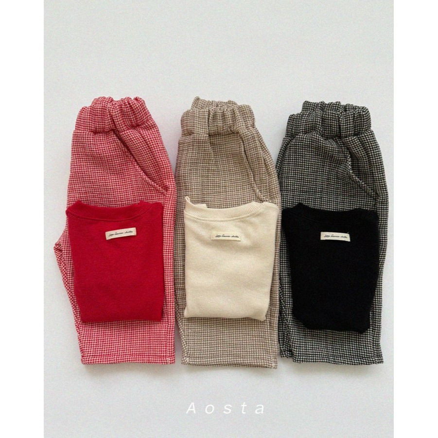 Aosta 褲子 아오스타 체크바지-細節圖7