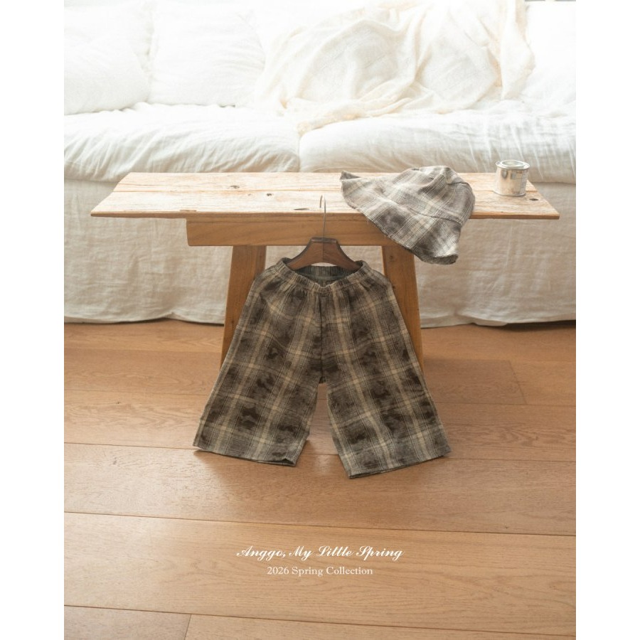 Anggo 褲子 앙꼬 첵스팬츠-細節圖5