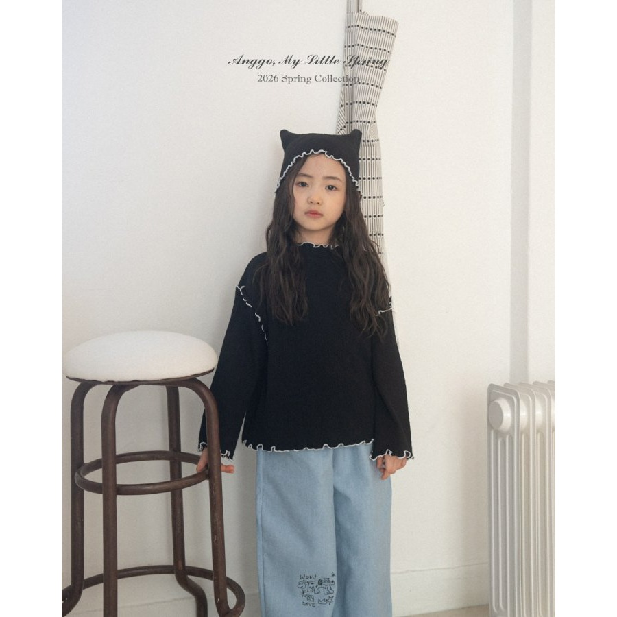 Anggo 上衣 앙꼬 크로와상티셔츠-細節圖11