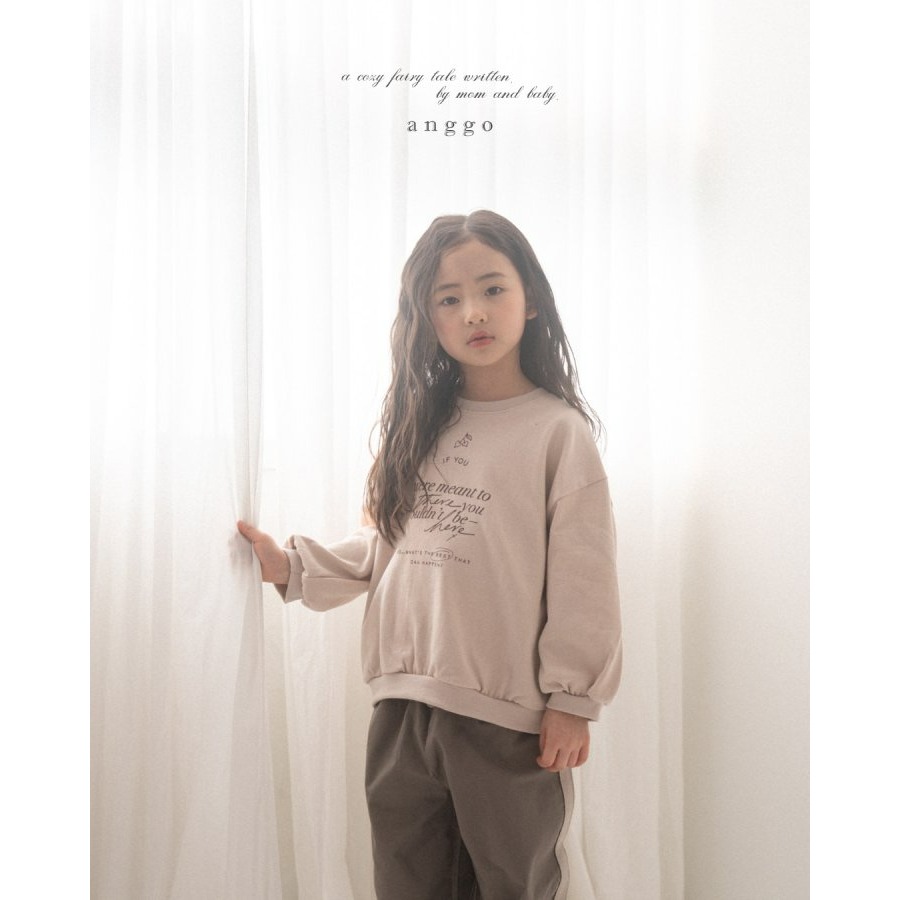 Anggo 上衣 앙꼬 레터링맨투맨-細節圖4