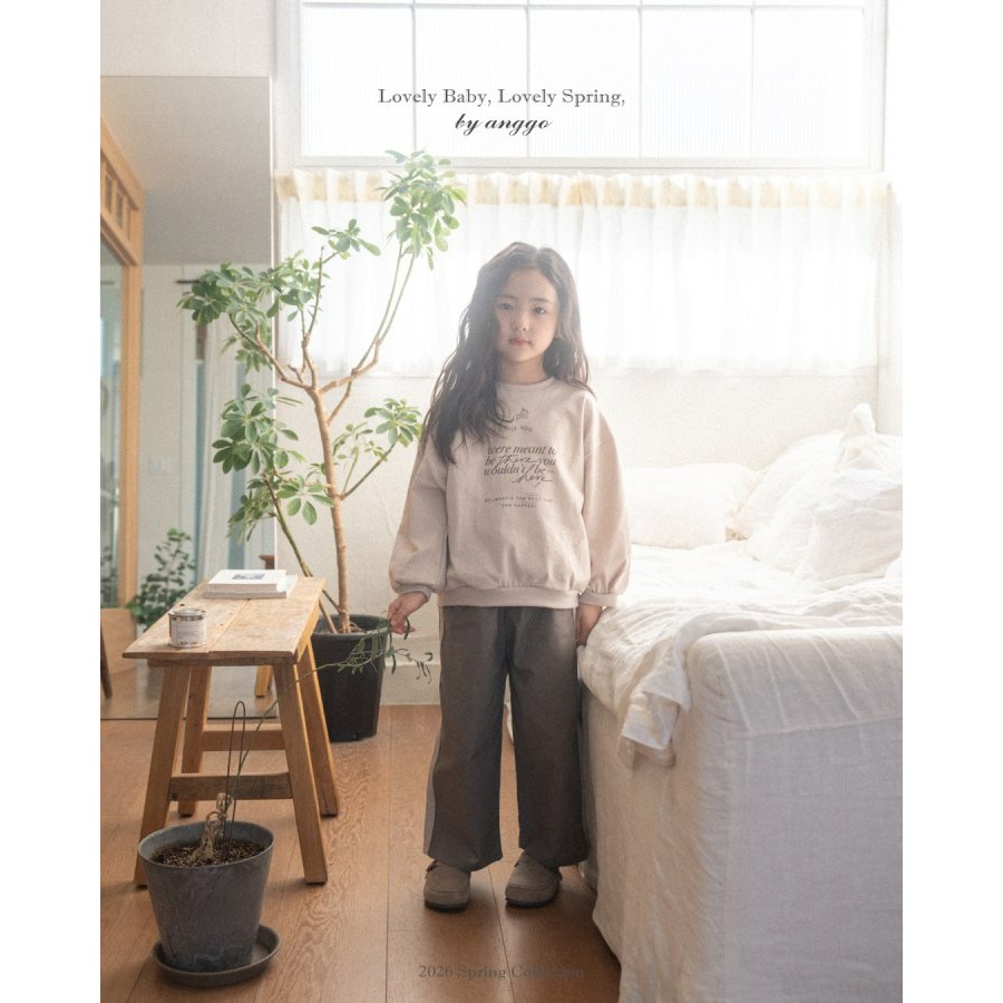 Anggo 上衣 앙꼬 레터링맨투맨-細節圖5