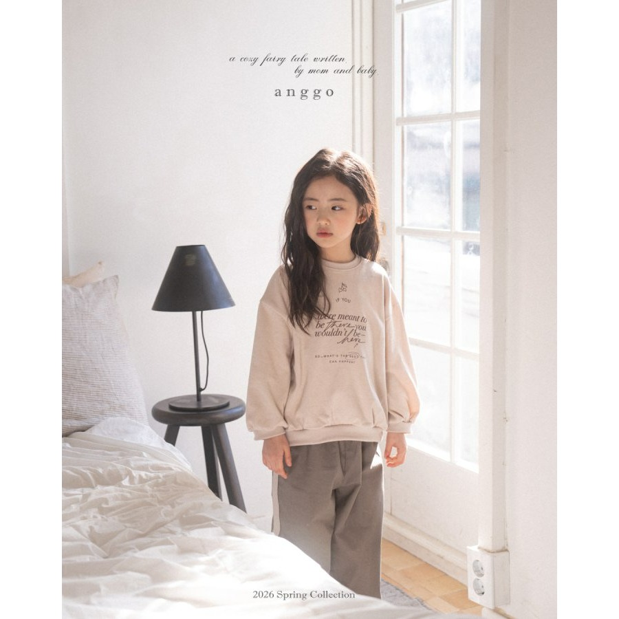 Anggo 上衣 앙꼬 레터링맨투맨-細節圖8