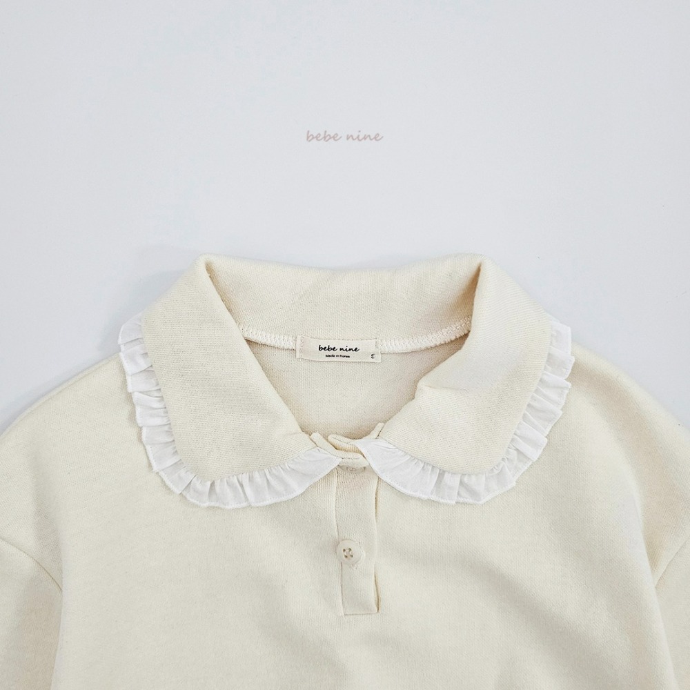 Bebenine 上衣 베베나인 프릴카라맨투맨-細節圖2