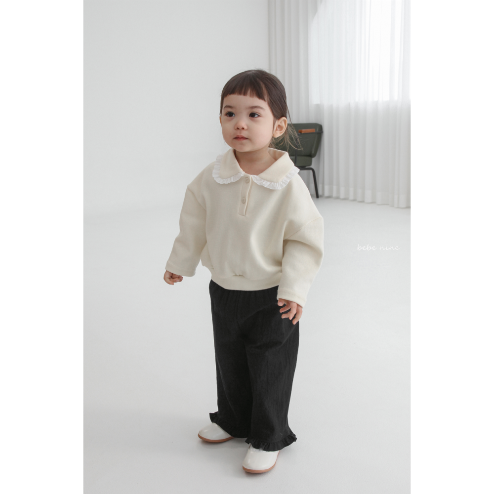 Bebenine 上衣 베베나인 프릴카라맨투맨-細節圖4