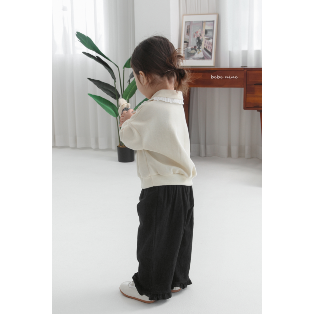 Bebenine 上衣 베베나인 프릴카라맨투맨-細節圖7