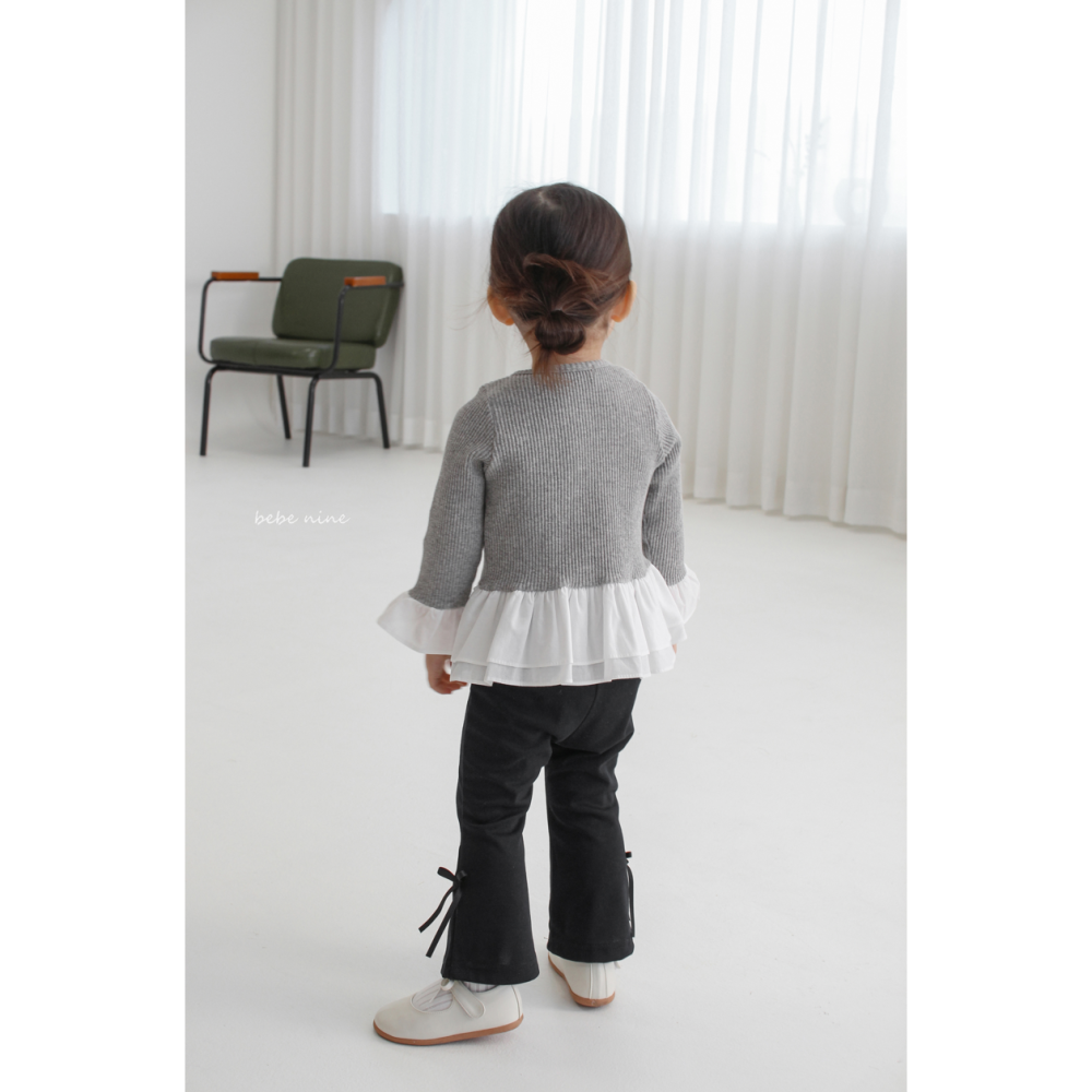 Bebenine 褲子 베베나인 퓨어리본나팔팬츠-細節圖8