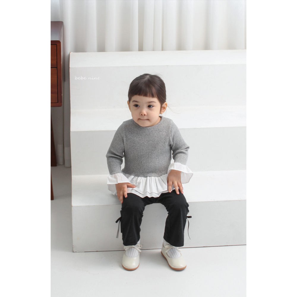 Bebenine 褲子 베베나인 퓨어리본나팔팬츠-細節圖9