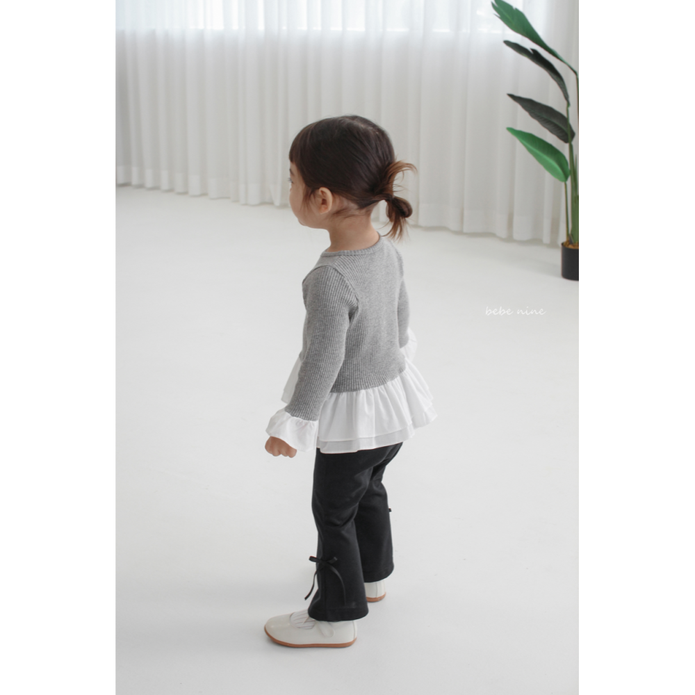 Bebenine 褲子 베베나인 퓨어리본나팔팬츠-細節圖10