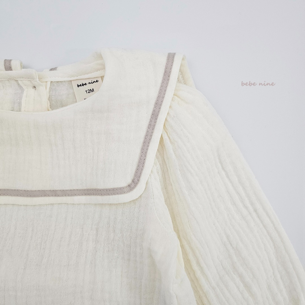 Bebenine 套裝 上衣&屁屁褲 베베나인 스퀘어블루머세트-細節圖2